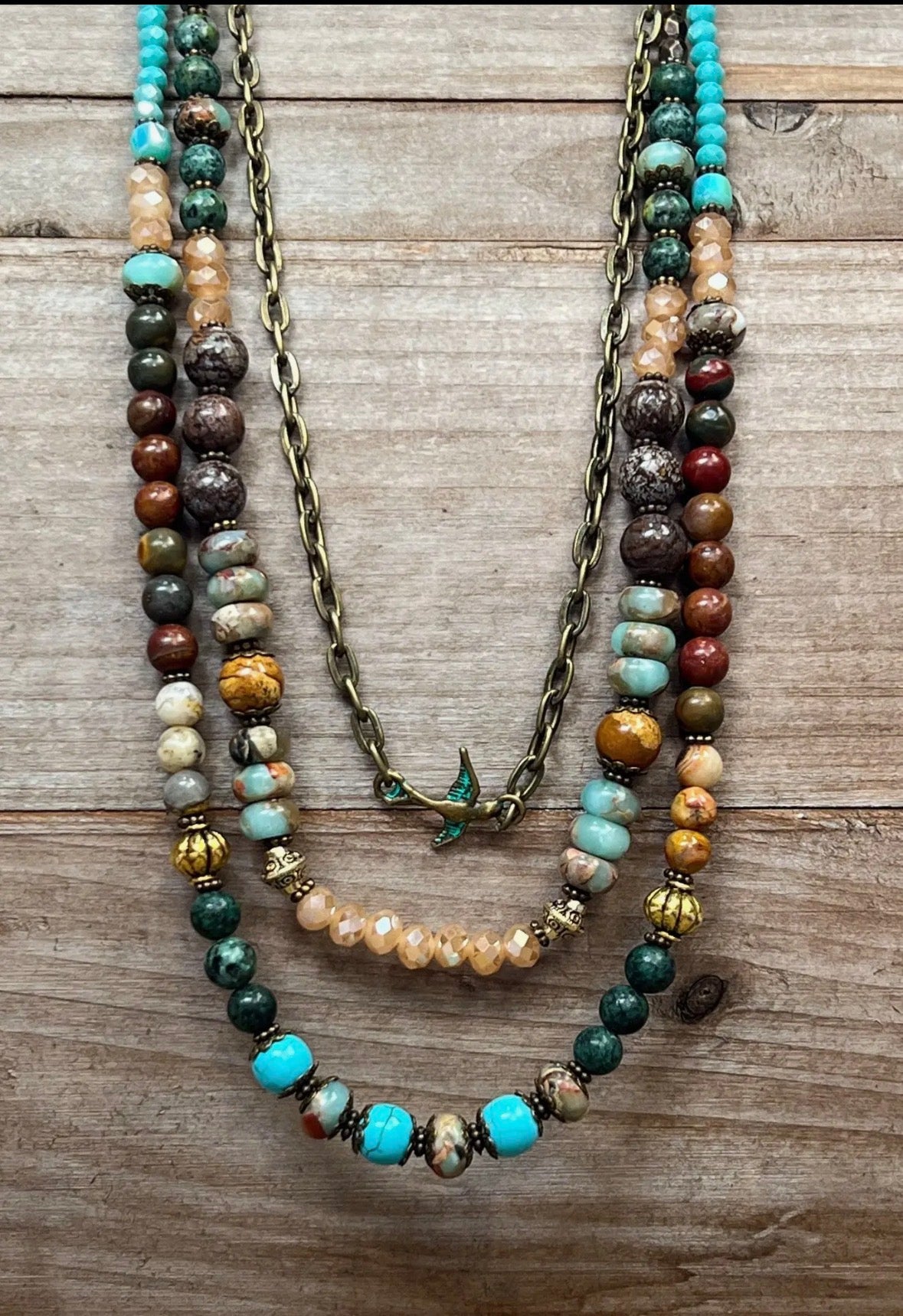 Tori Turquoise and Bead Necklace