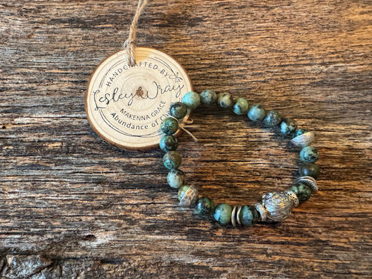 Turquoise Bead Stretch Bracelet