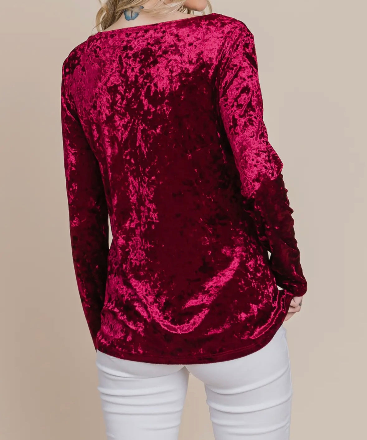 Cut Out Velvet Holiday Top