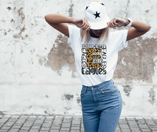 Cheetah Eagles Typography Tee