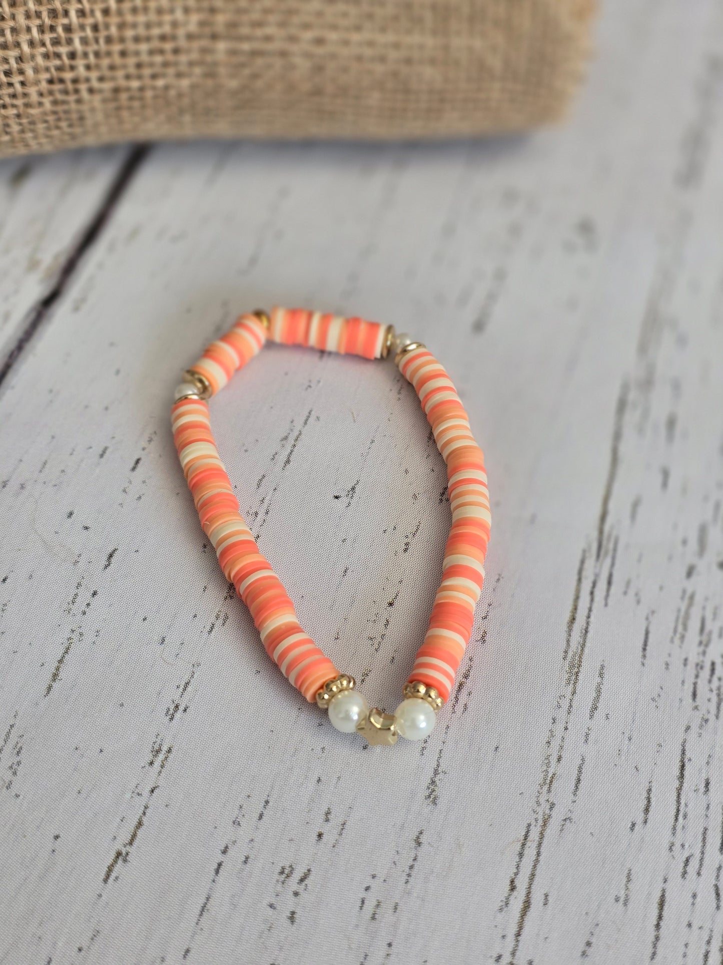 Autumn Star Clay Bead Bracelet