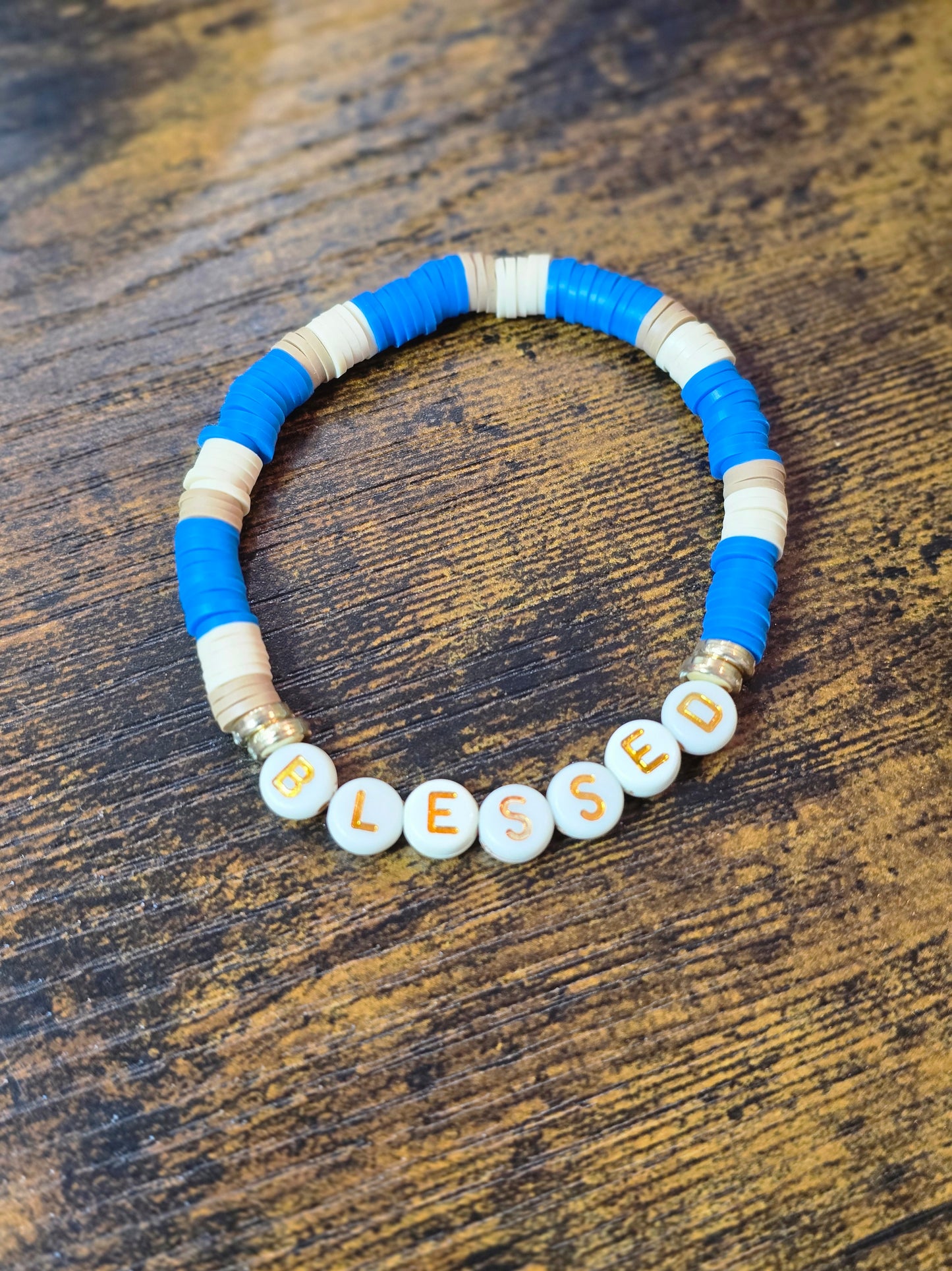 Blessed Blues Beaded Bracelet