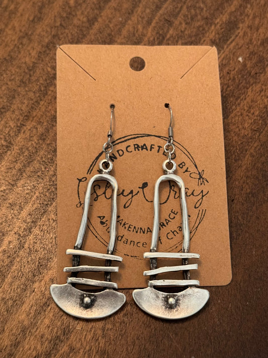 Antique Silver Pendant Earrings