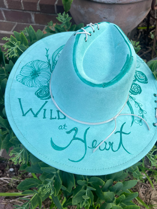 Wild at Heart Mint Wide Brim Hat