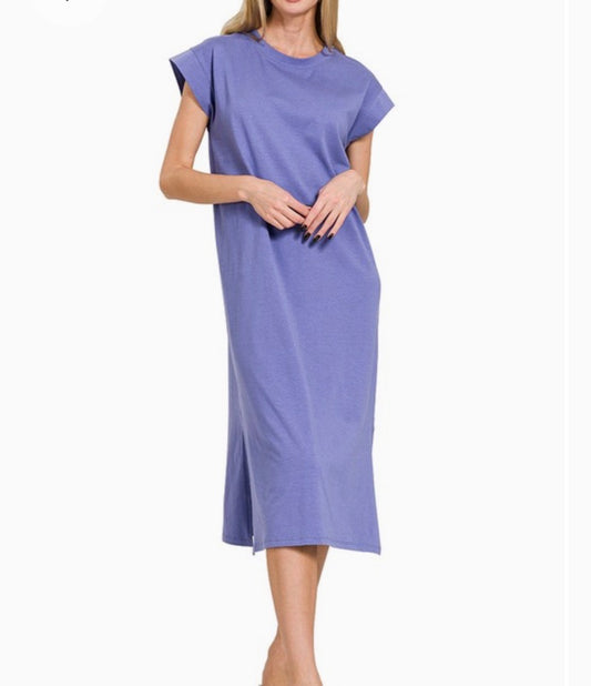 Comfy Casual SS Sleeve Midi Dress