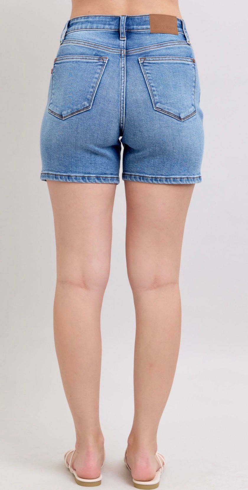 Judy Blue HW 2-Button Dad Shorts