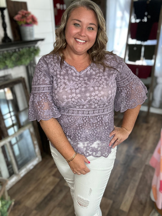 Belinda Bell Sleeve Lace Top