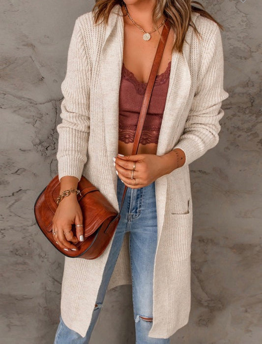 Amber Long Hooded Cardigan