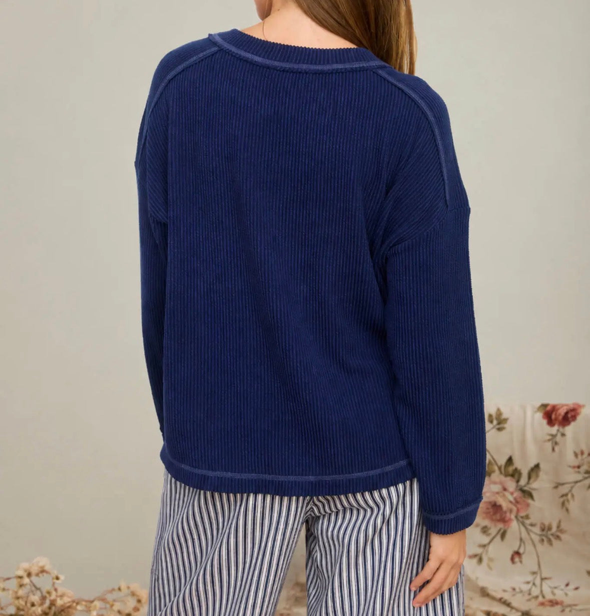 Rhonda Ribbed Long Sleeve Top