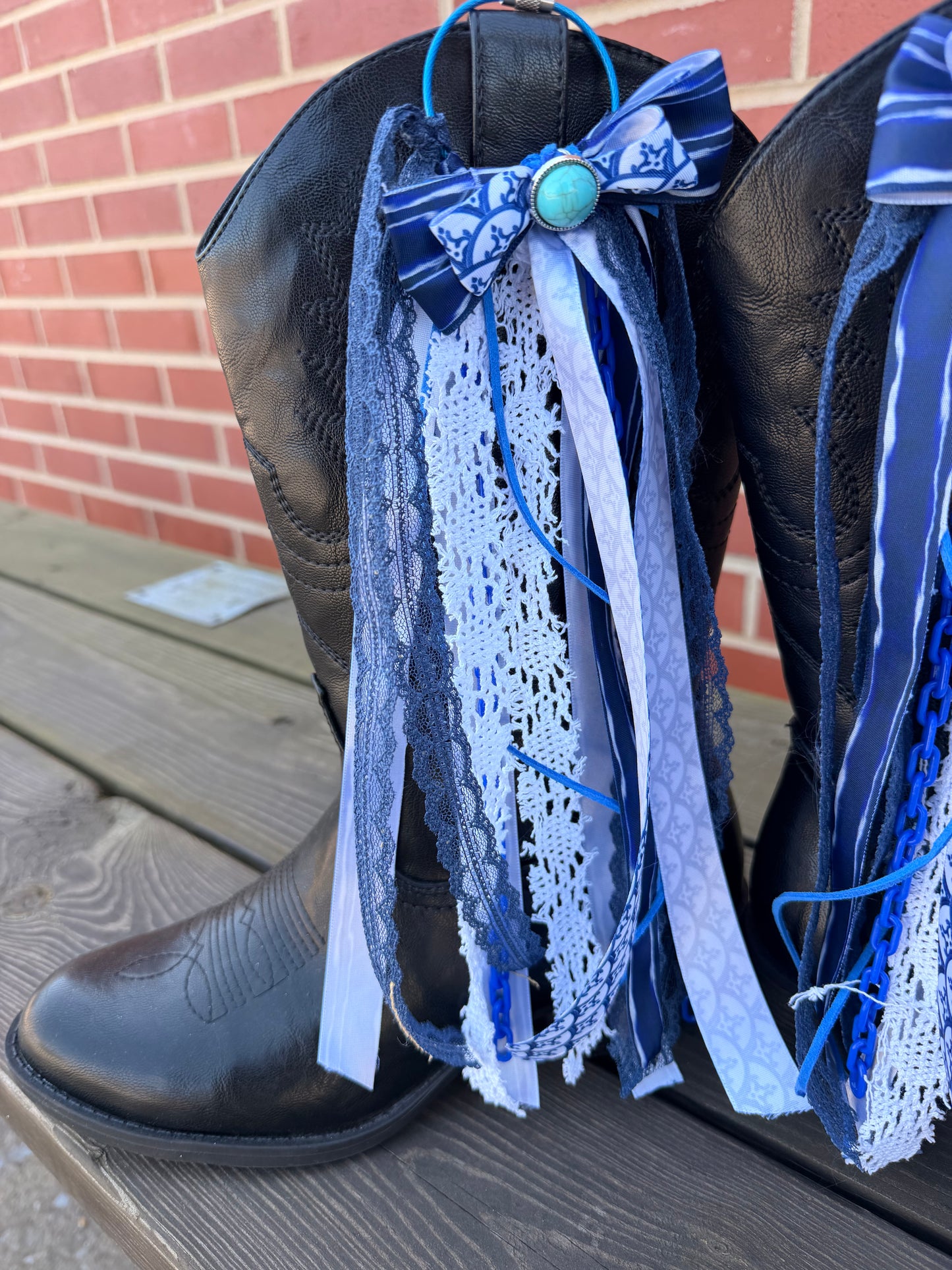 Are you Blue?  Custom Boot Bows