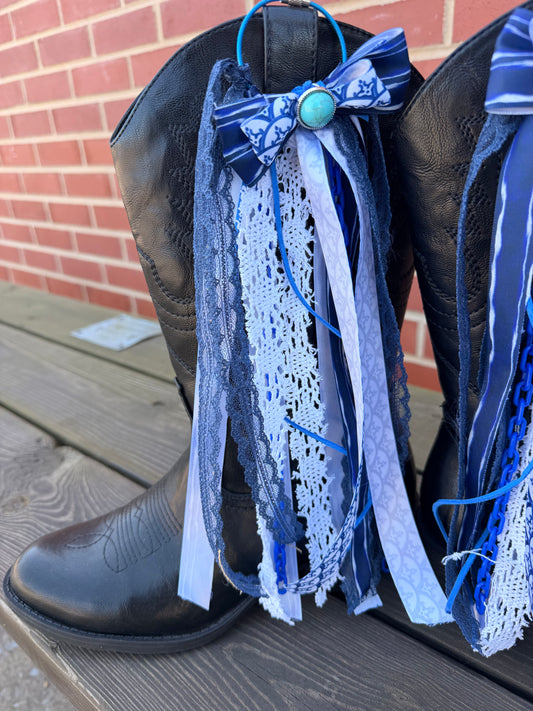 Are you Blue?  Custom Boot Bows