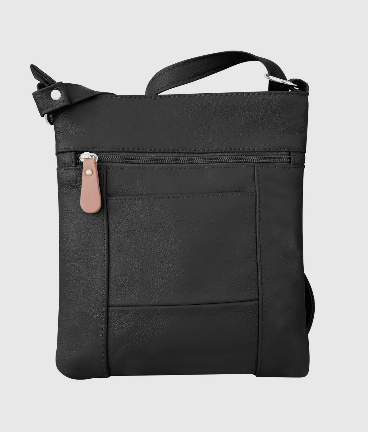 Carry All Leather Crossbody Bag with Phone Pocket