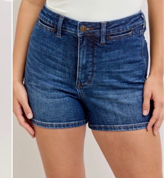 Judy Blue HW Tummy Control Shorts