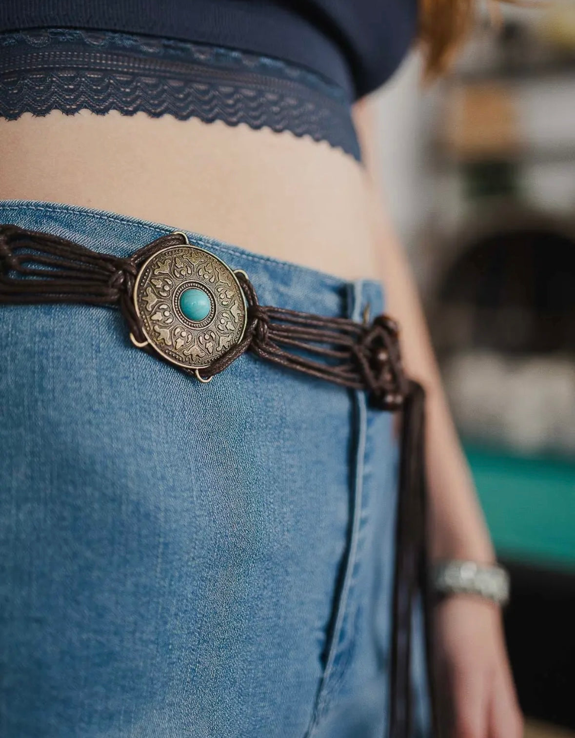 Medallion Macrame Belt