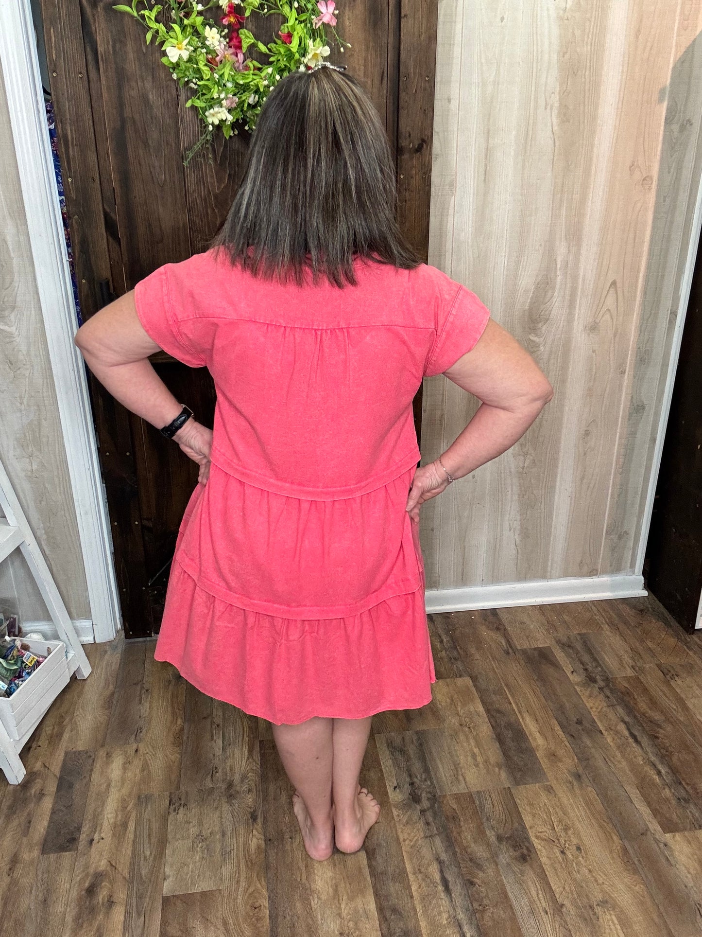 Lovely Linen Tiered Dress