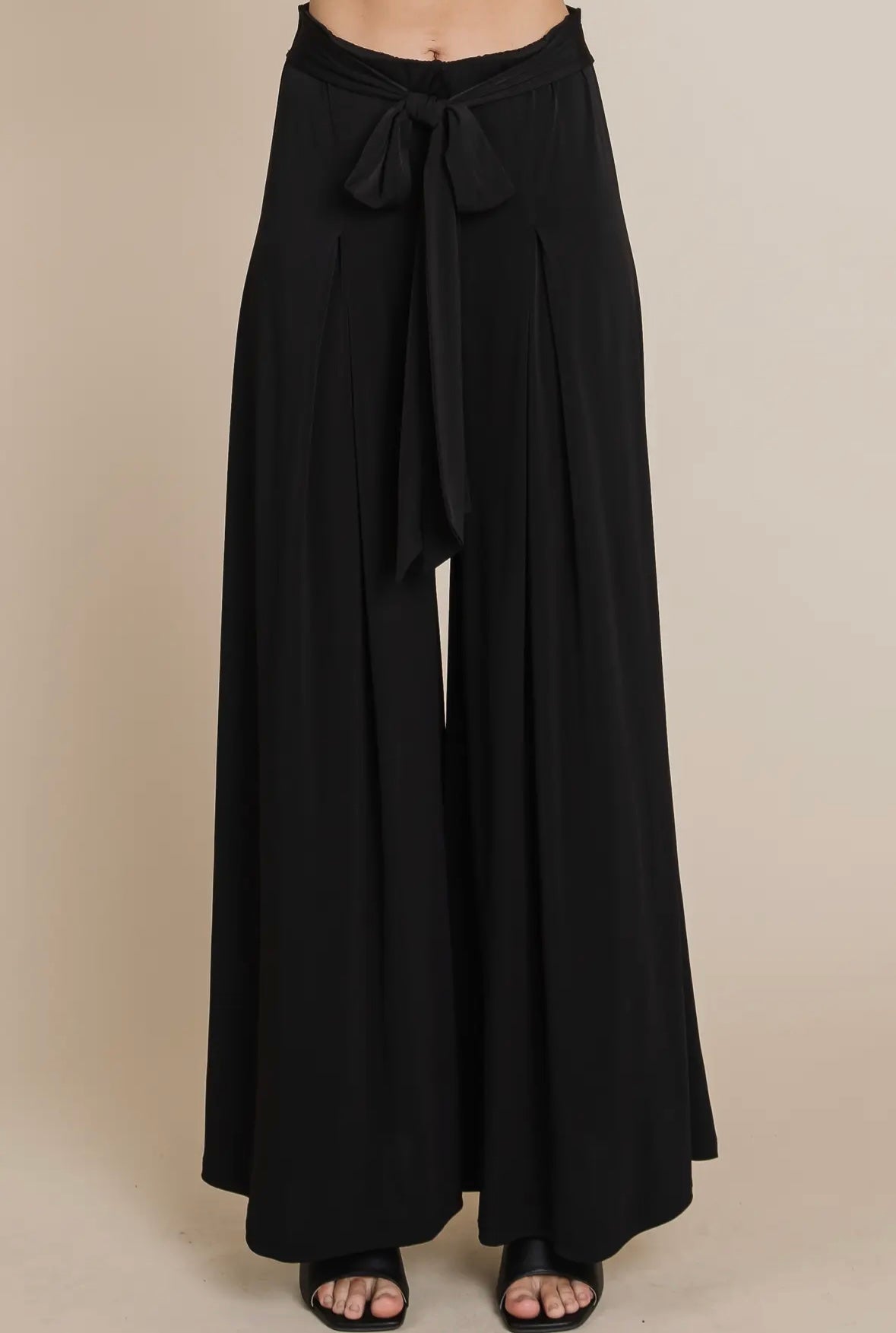 HW Holiday Black Palazzo Pants