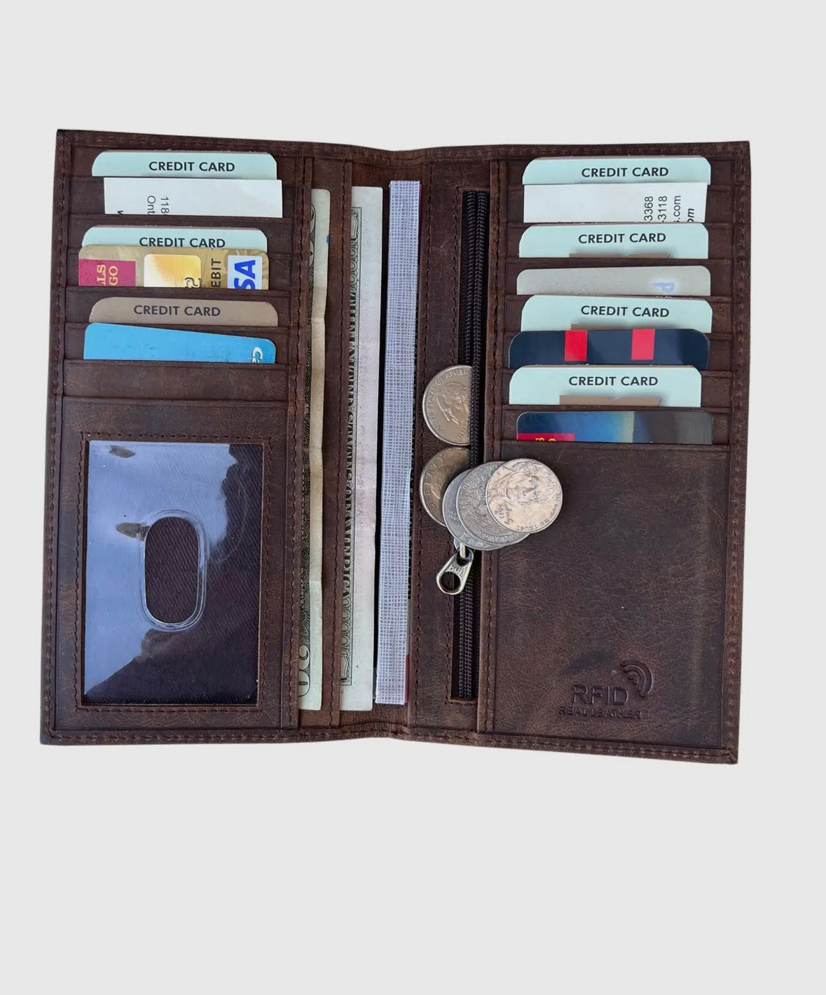 Buffalo Leather Checkbook Wallet
