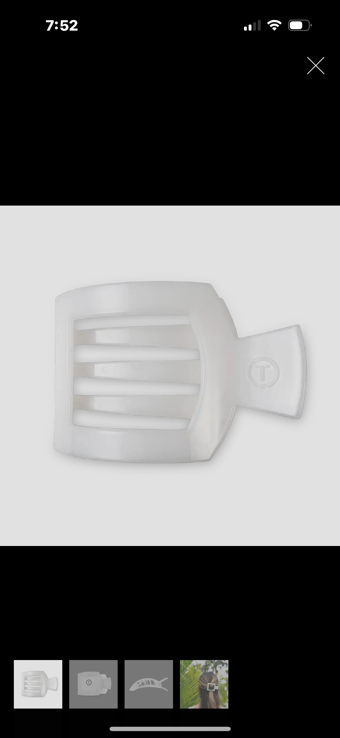 Teleties Square Flat Hair Clip-Medium