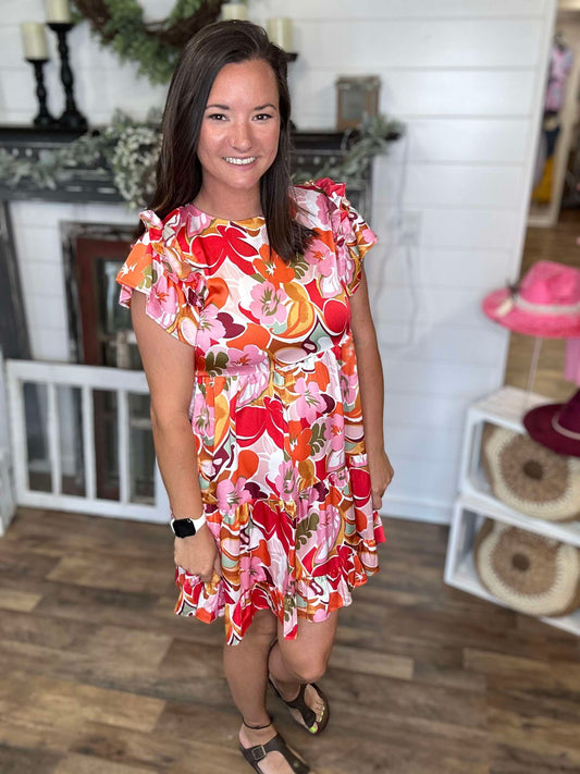 Summer Floral Print Dress