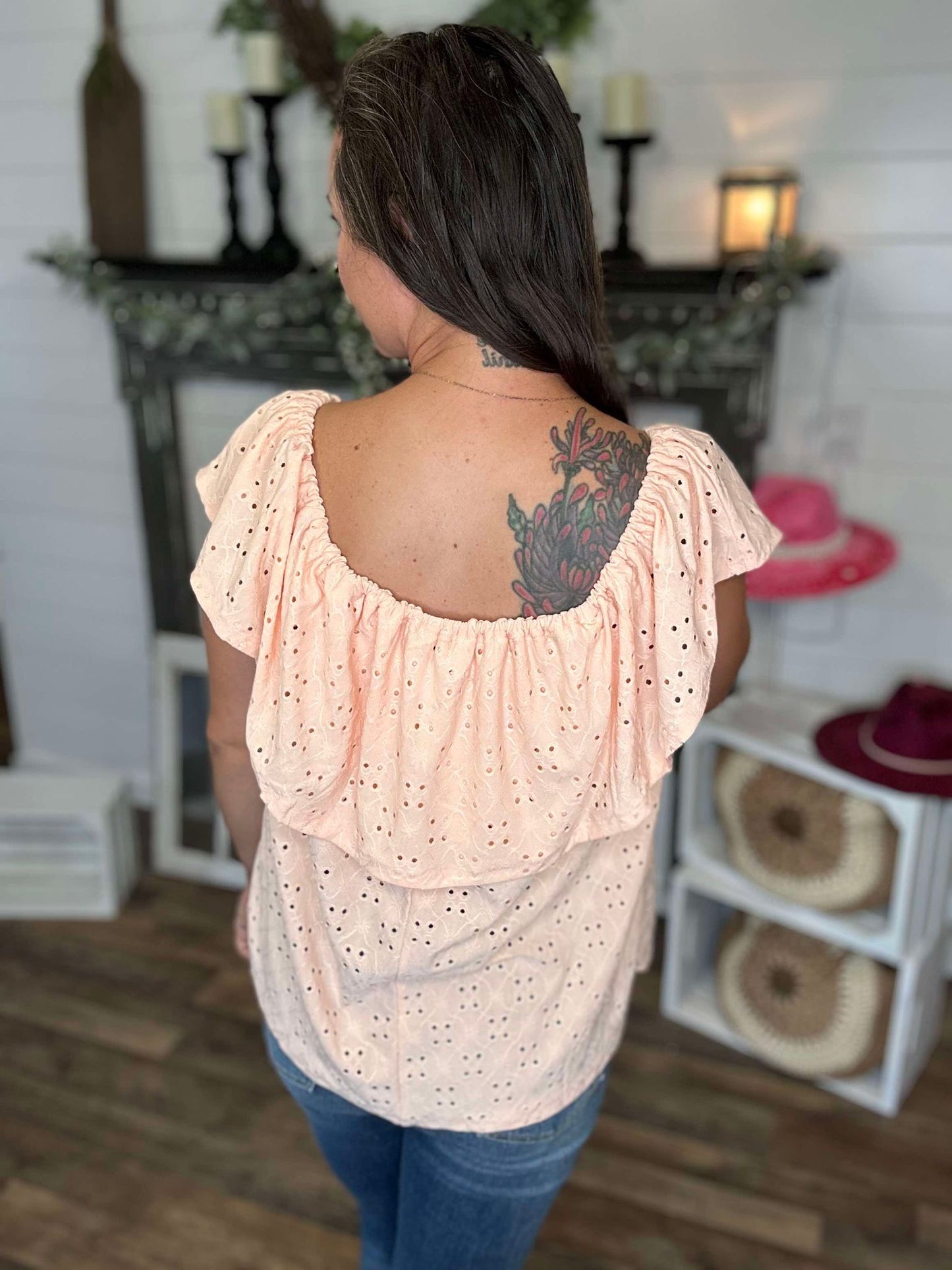 Aleisha  Off Shoulder Ruffle Top