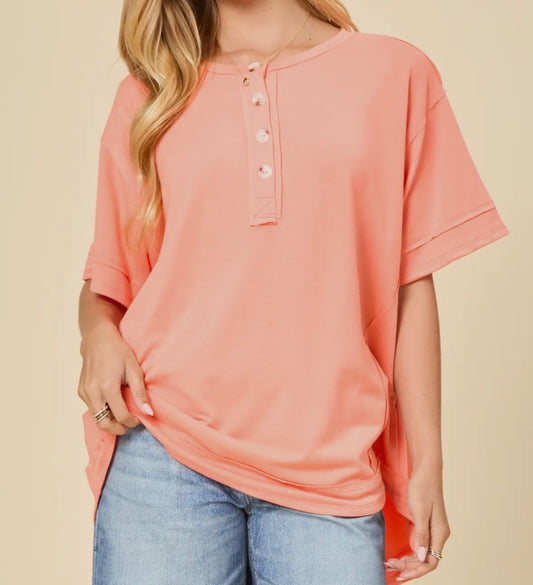 Terry Textured Knit Top