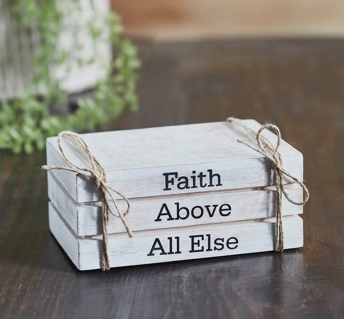 Decorative Faux Faith Book Stacks