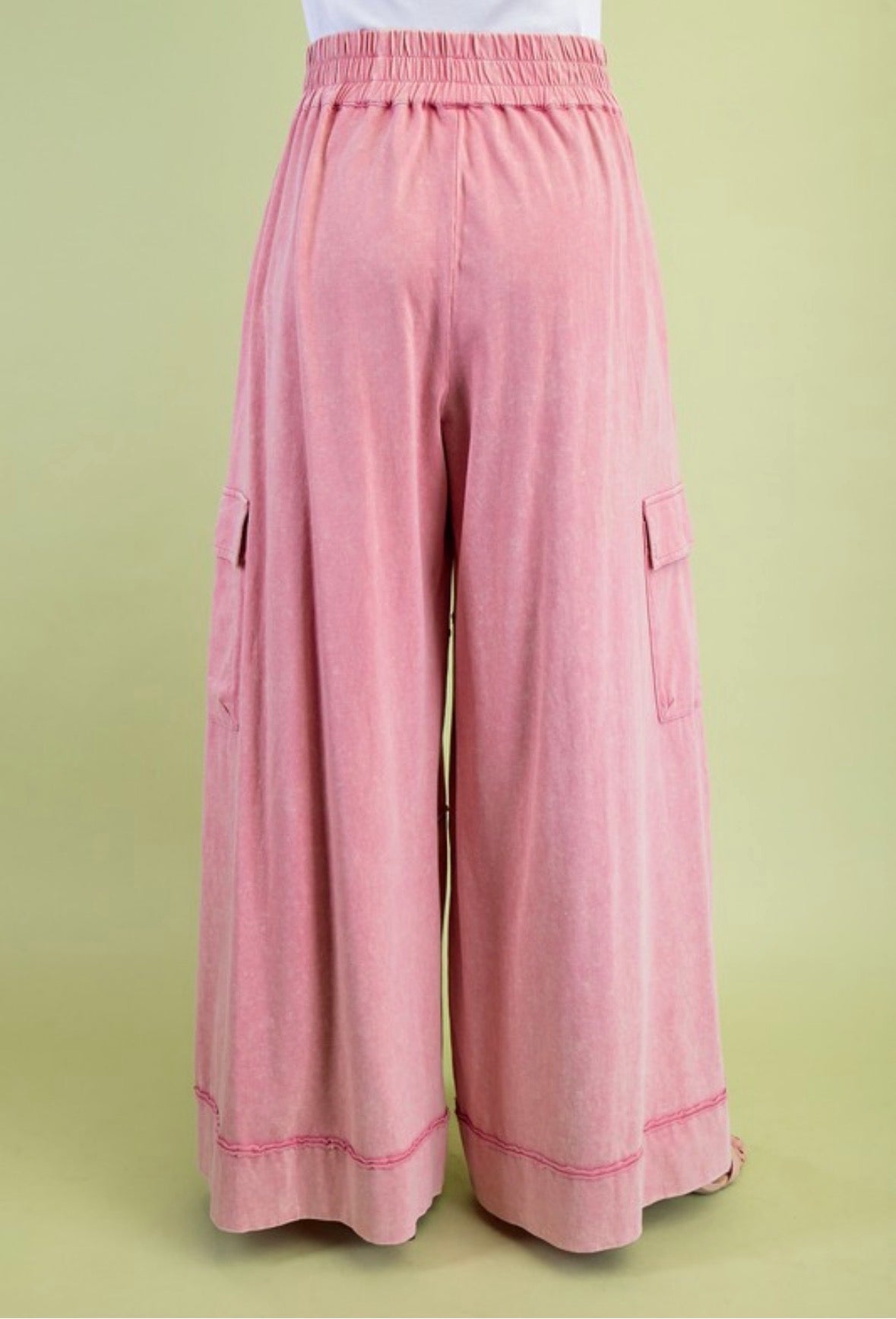 Dusty Rose Wide Leg Pants