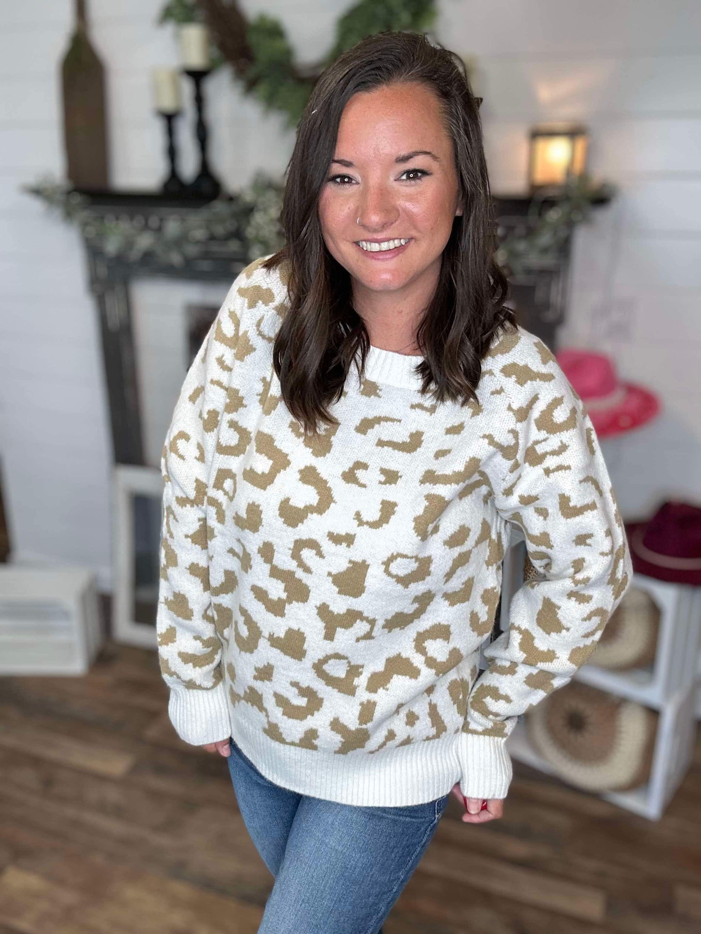 Lena Leopard Print Sweater