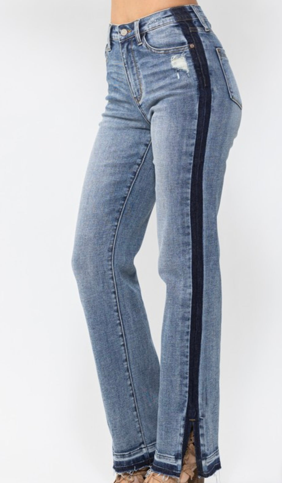 Judy Blue HW Side Seam Straight Fit Jean