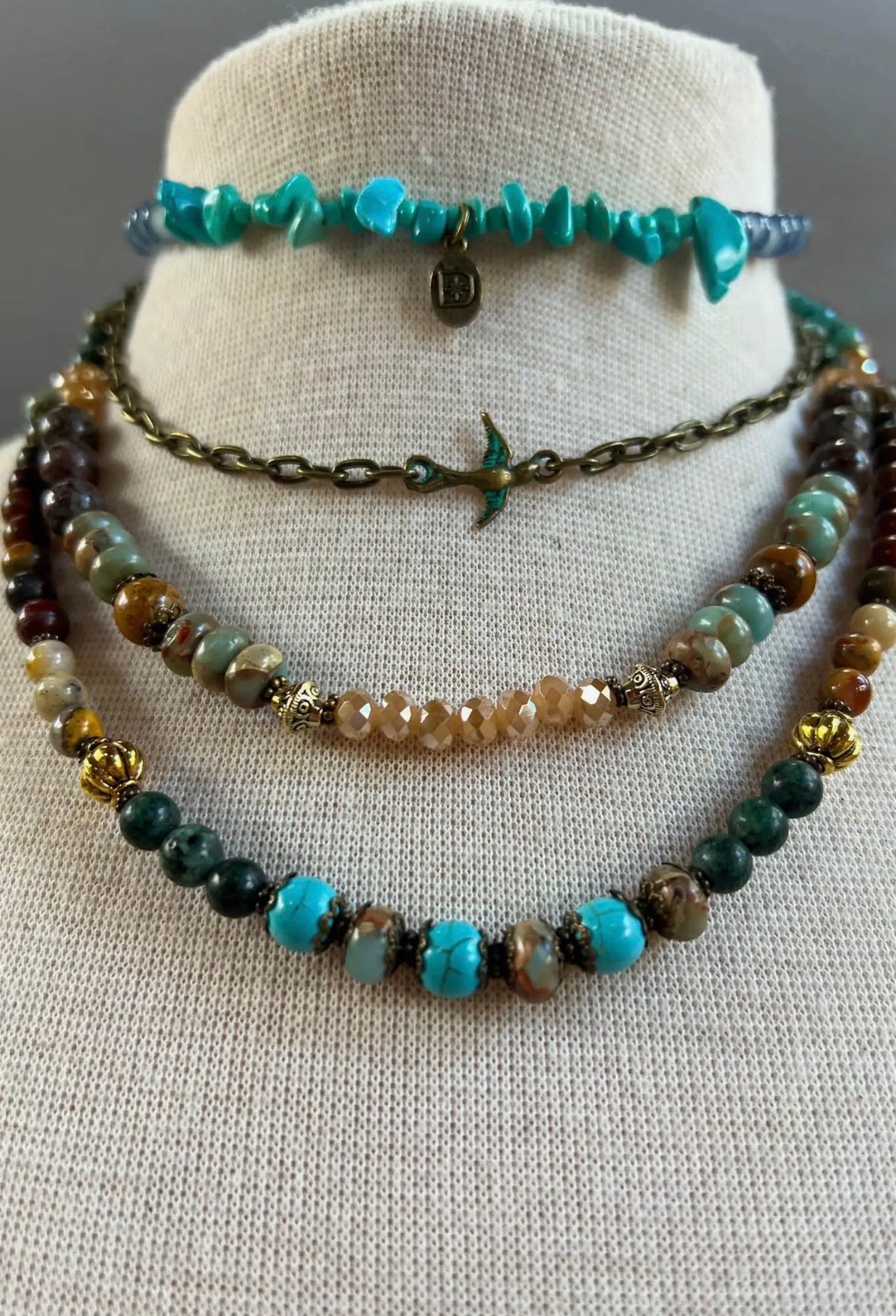 Tori Turquoise and Bead Necklace