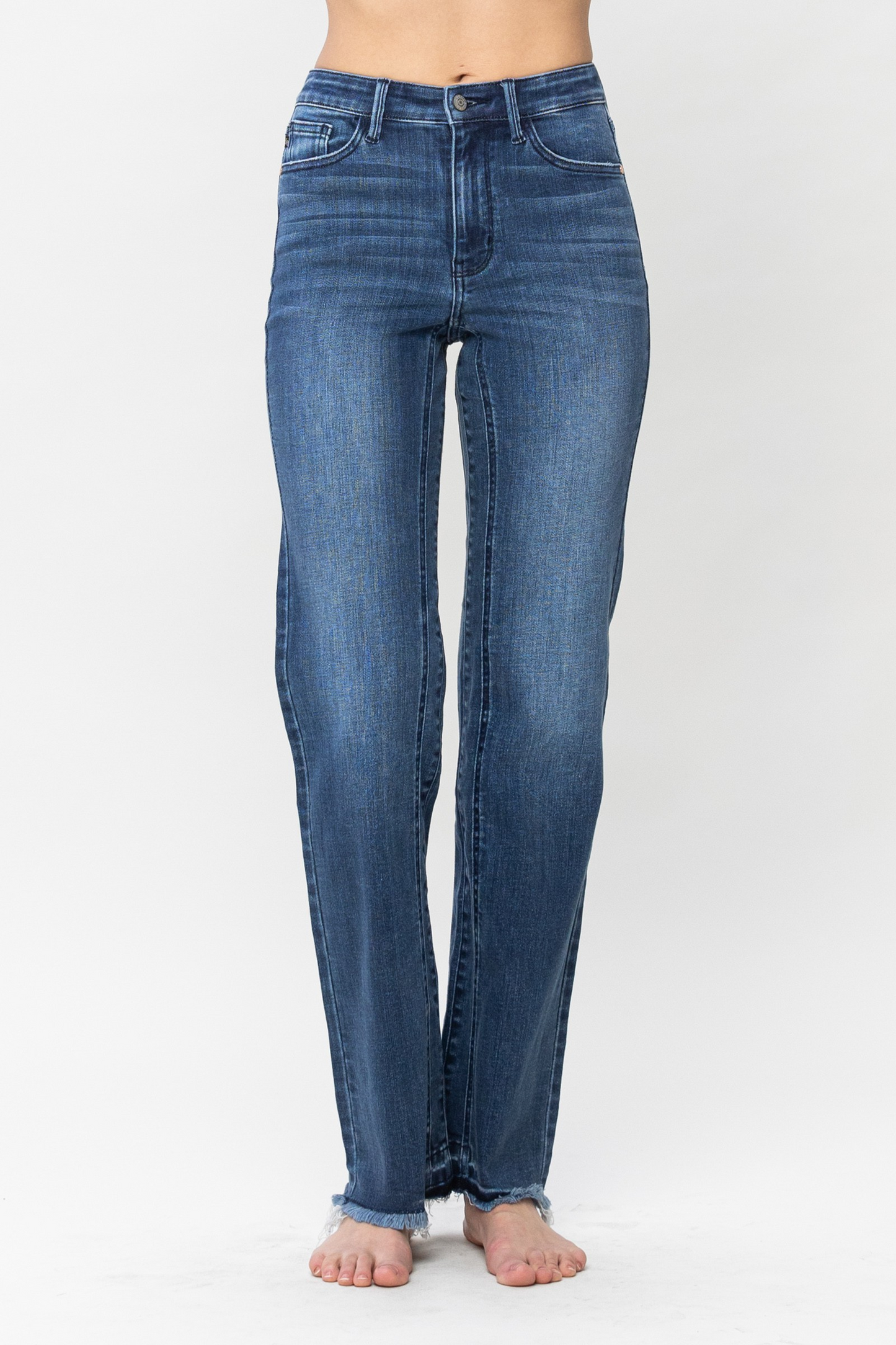 Judy Blue HW Straight Released Hem Jean