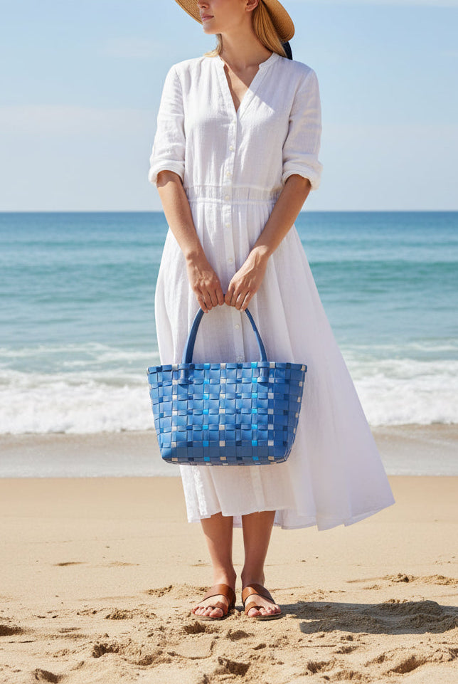 Brinley Basketweave Tote Bag