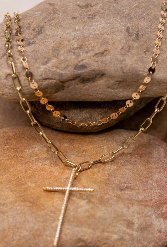 Marissa Cross and Bead Necklace