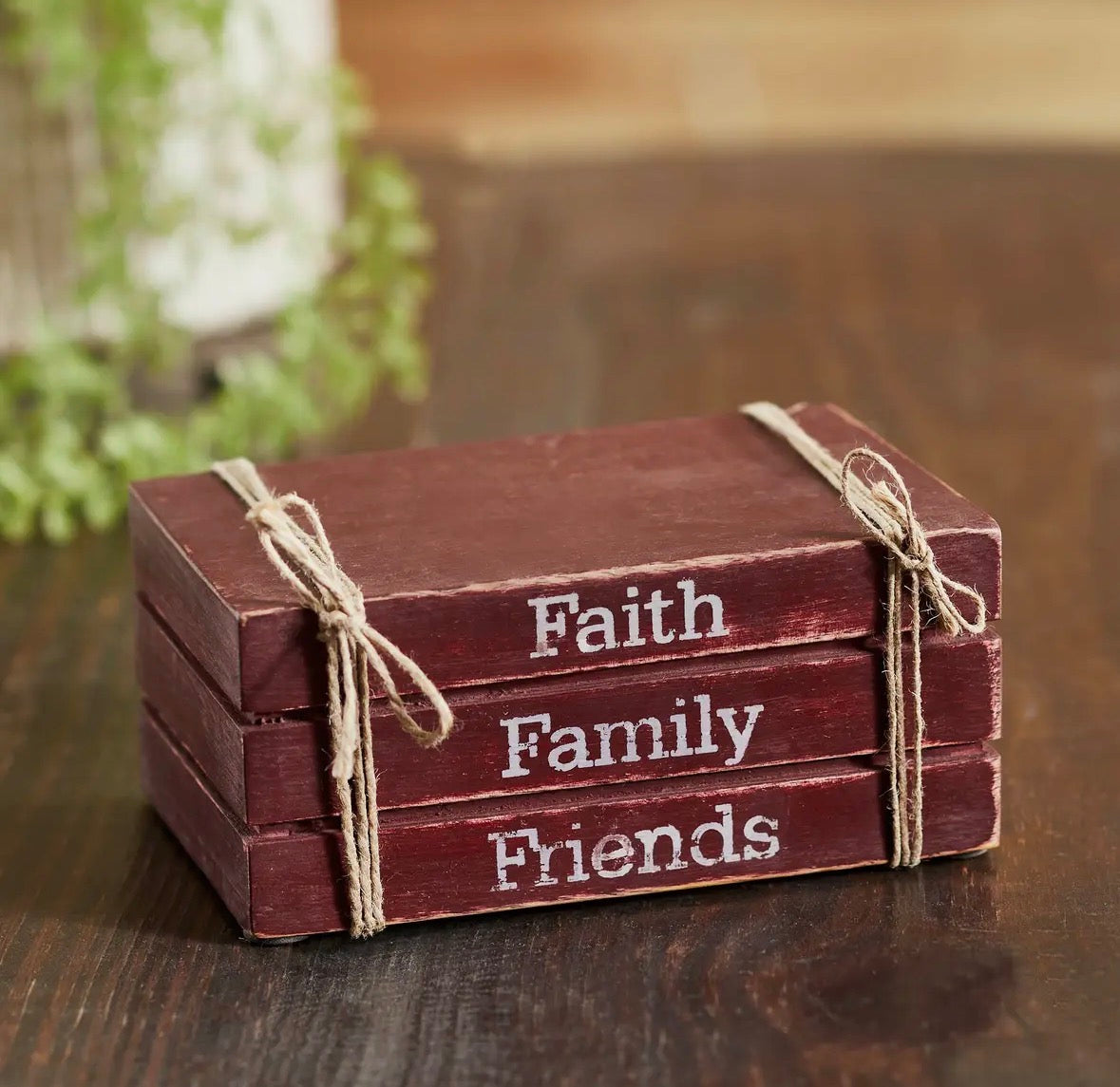 Decorative Faux Faith Book Stacks