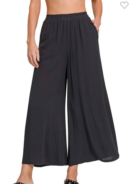 Pleated Wide Leg Pants