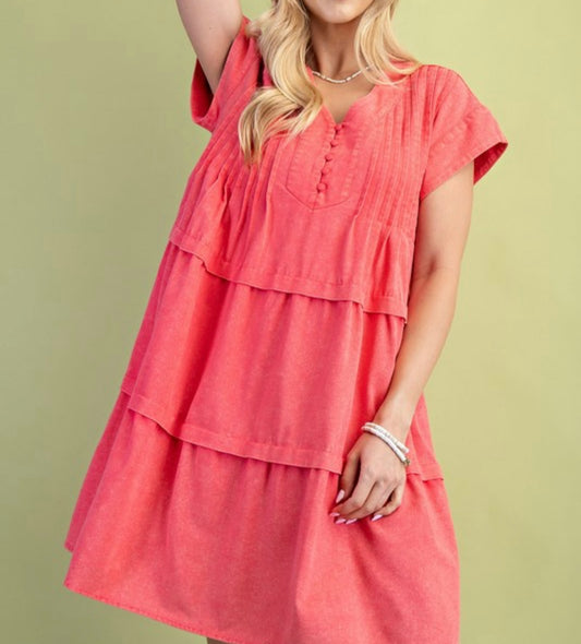 Lovely Linen Tiered Dress