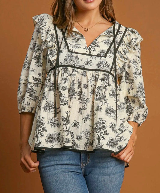 Vera V-Neck Babydoll Top