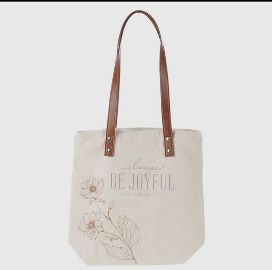 Always be Joyful Canvas Tote Bag