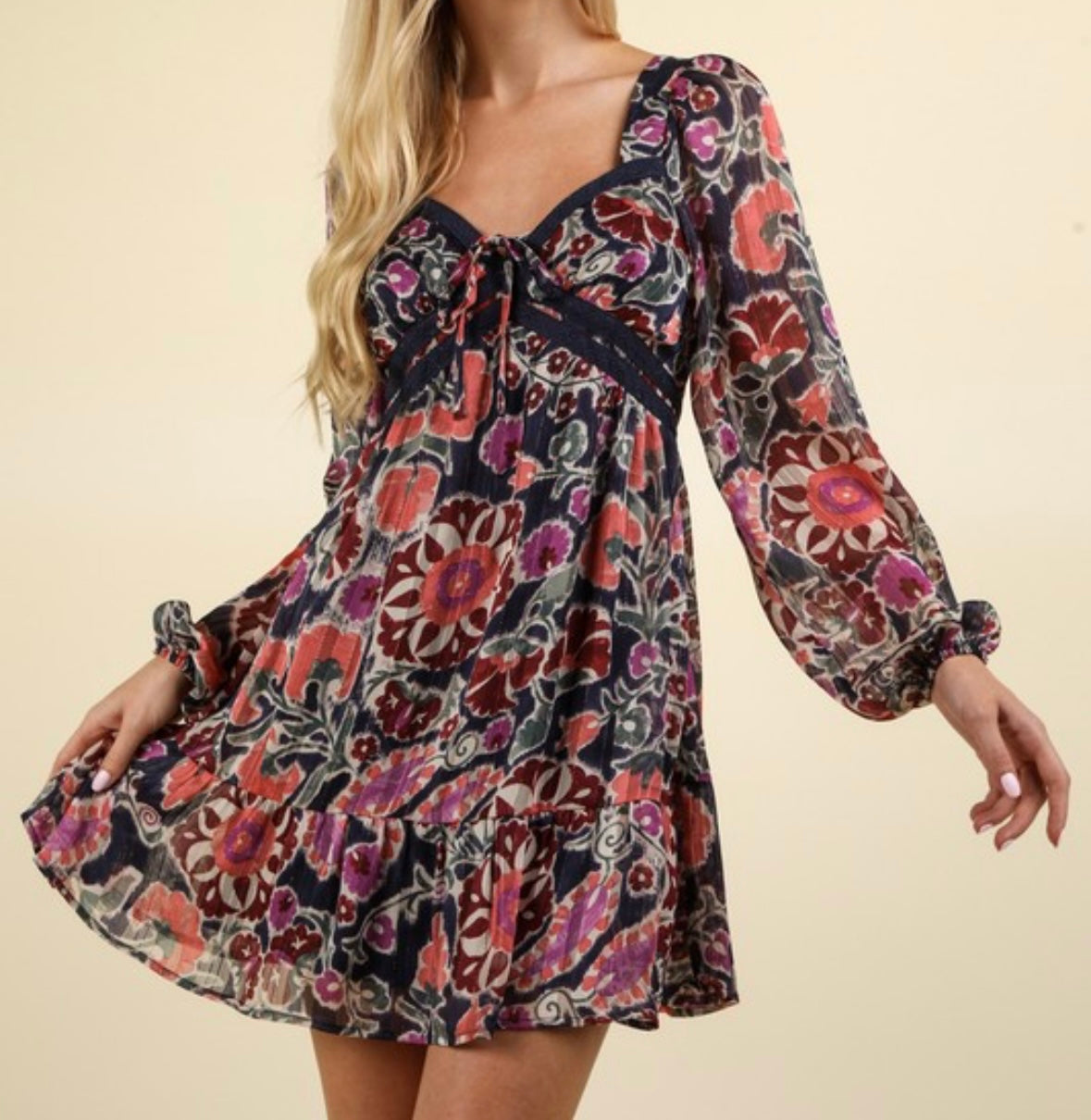 Pretty Print Holiday Dress