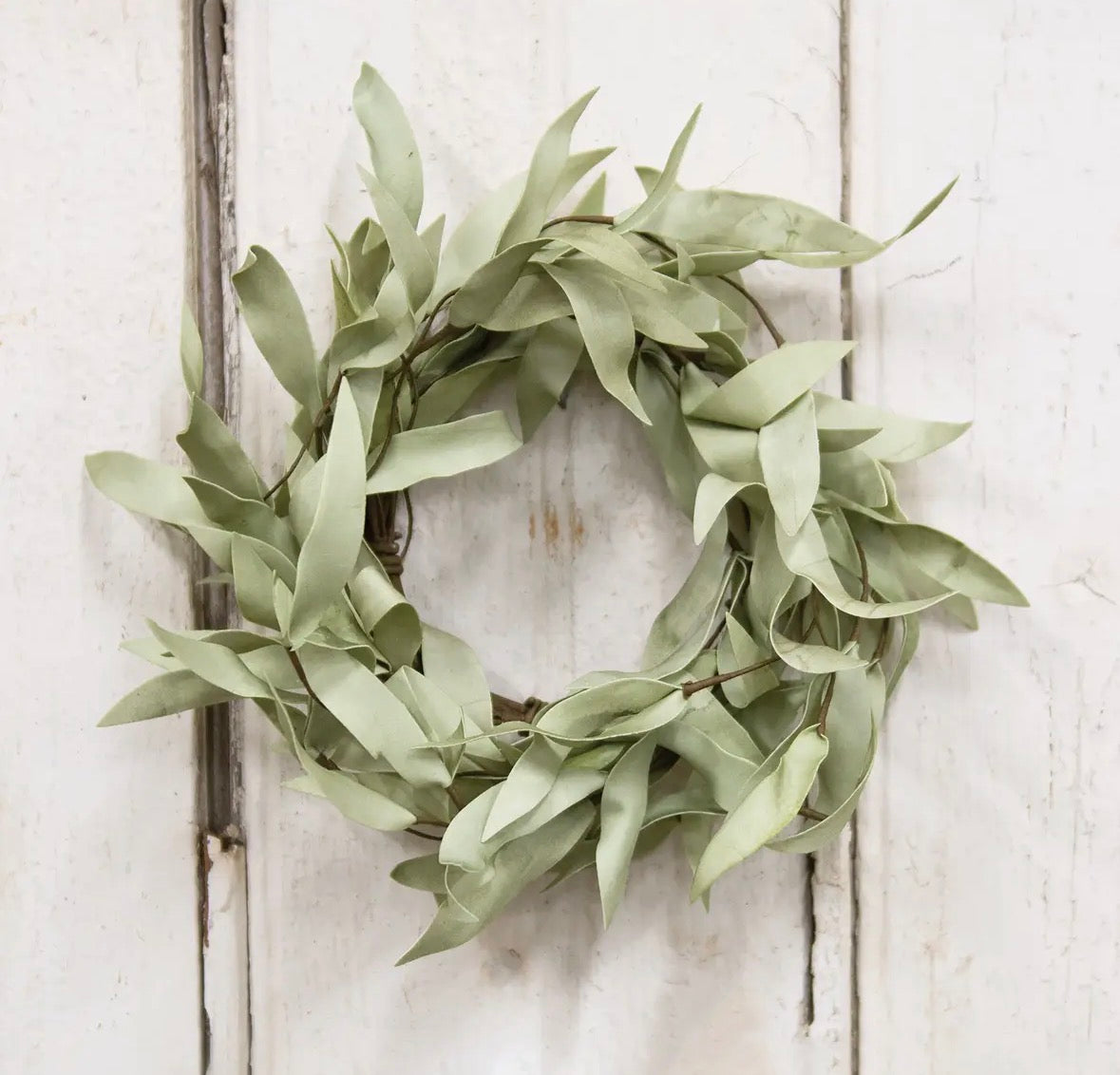 Flocked Herb Leaf Candle Ring