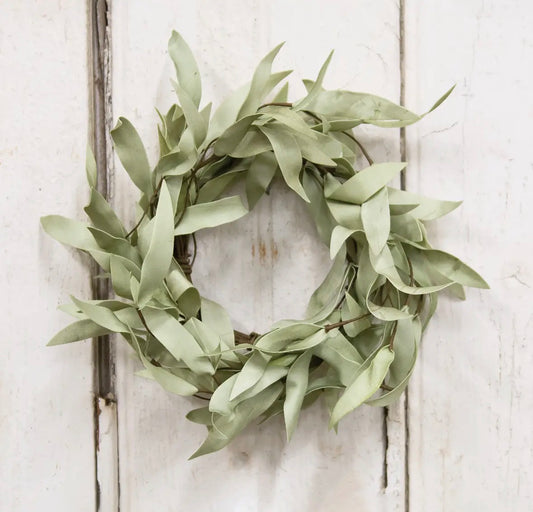 Flocked Herb Leaf Candle Ring