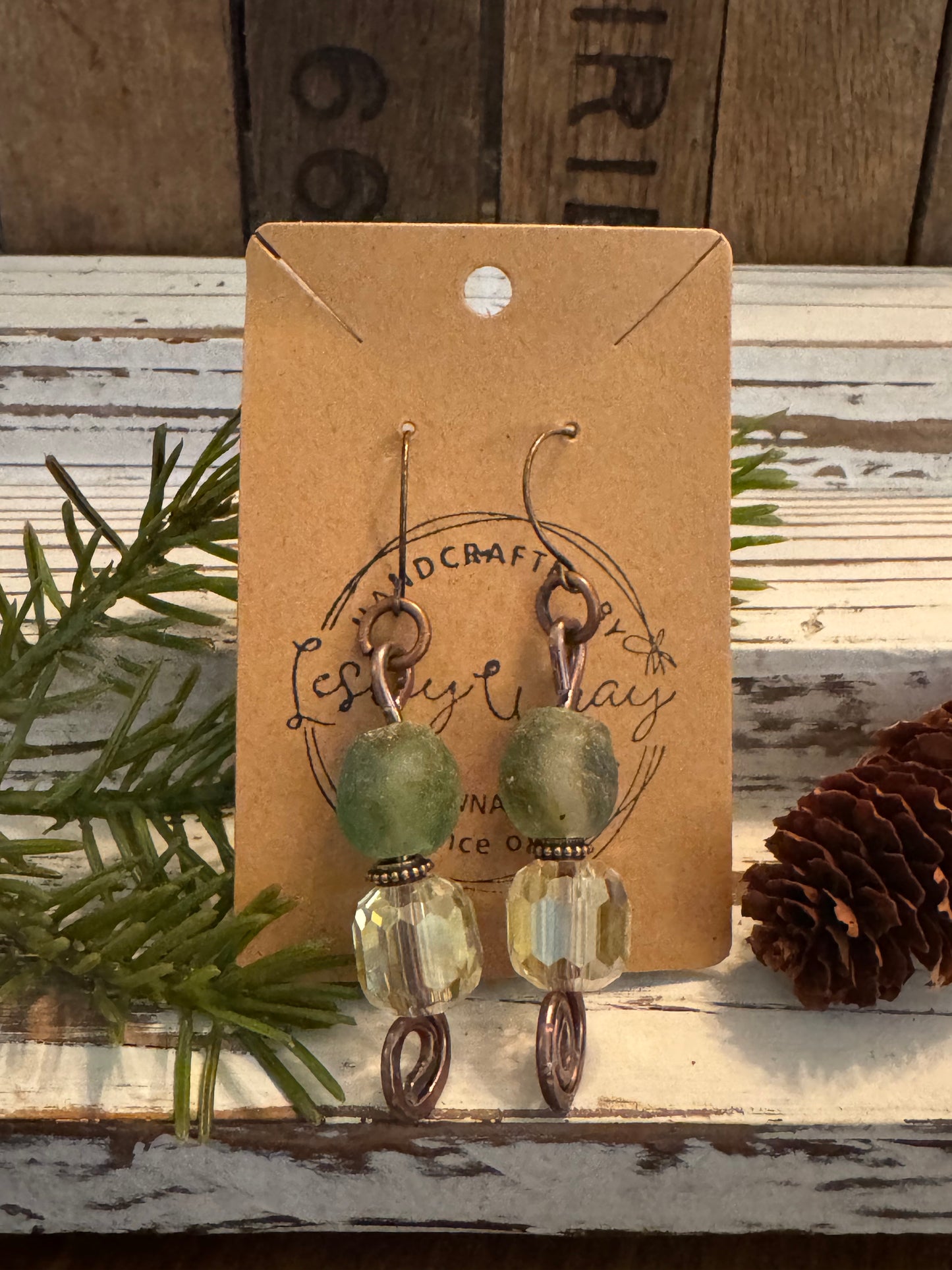 Sea Glass Dangle Earrings