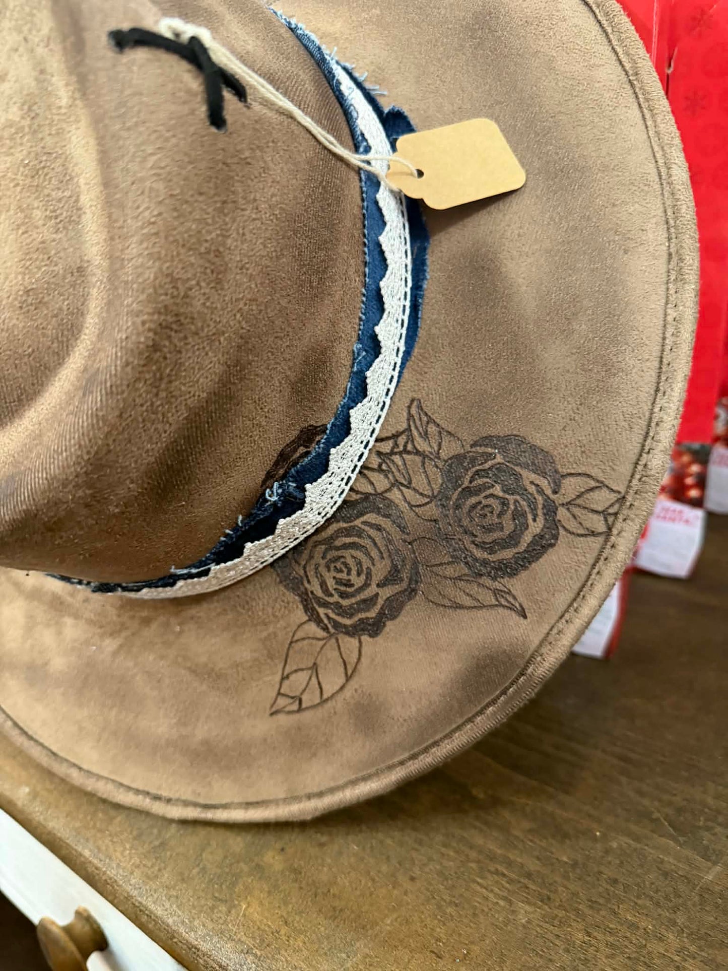 Branding The Brim - Coffee Rose Floral Premium Hat