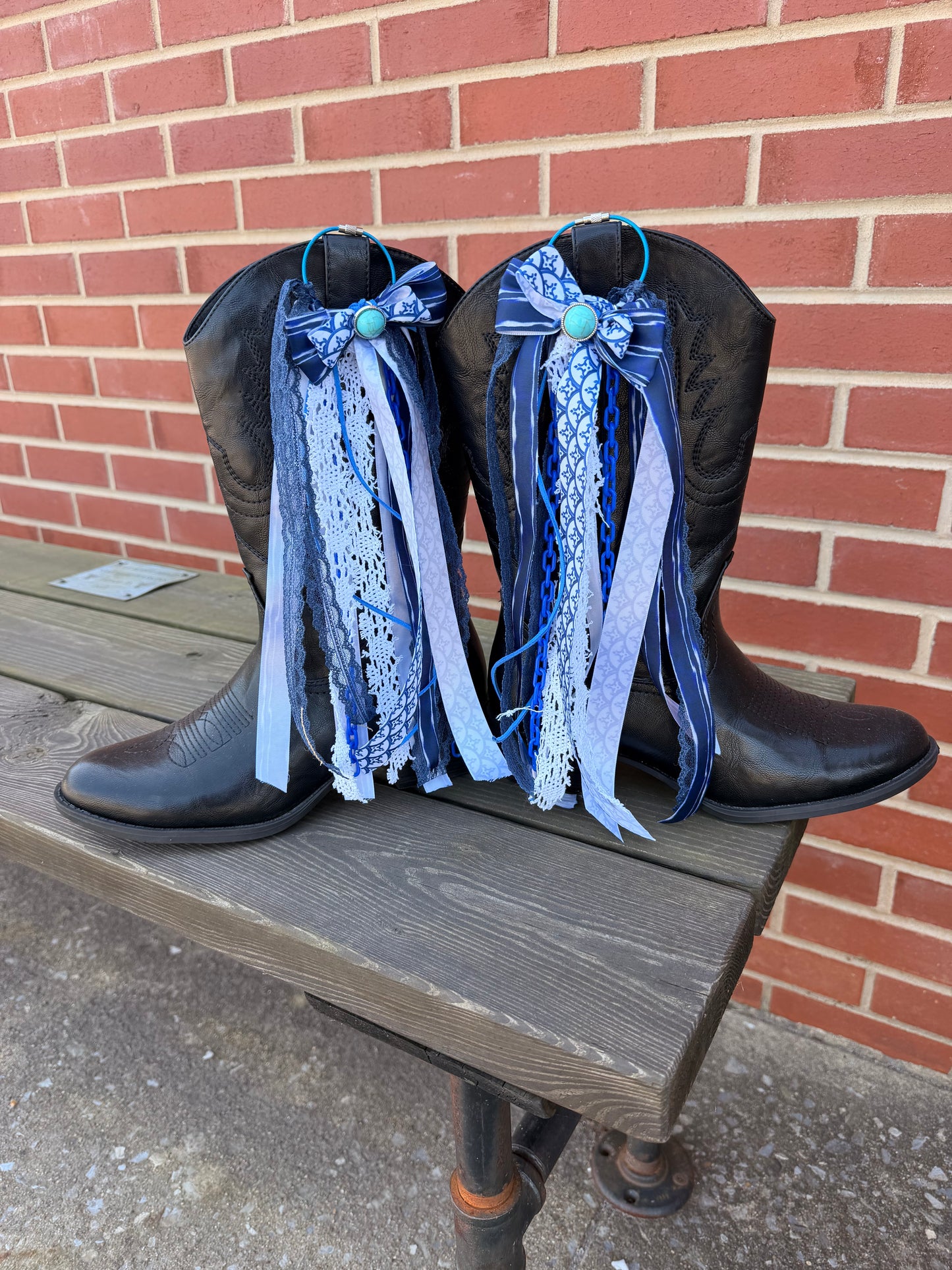 Are you Blue?  Custom Boot Bows
