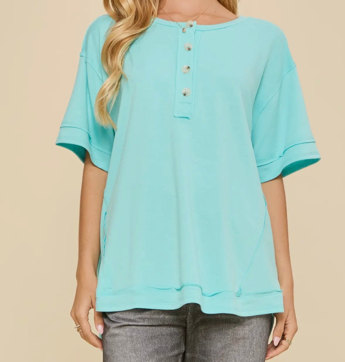 Terry Textured Knit Top