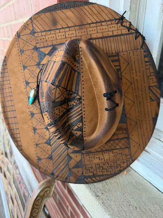 Branding The Brim - Rustic Geometric Hat