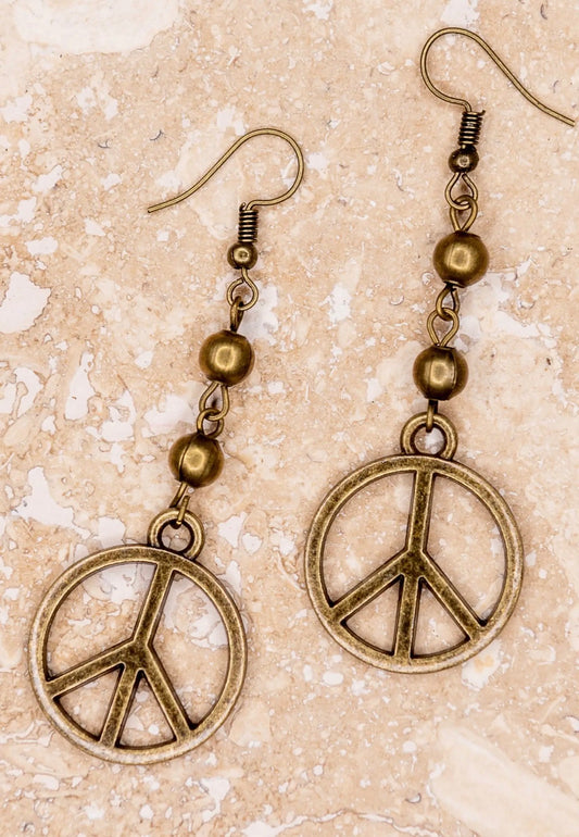 Joplin Peace Sign Earrings