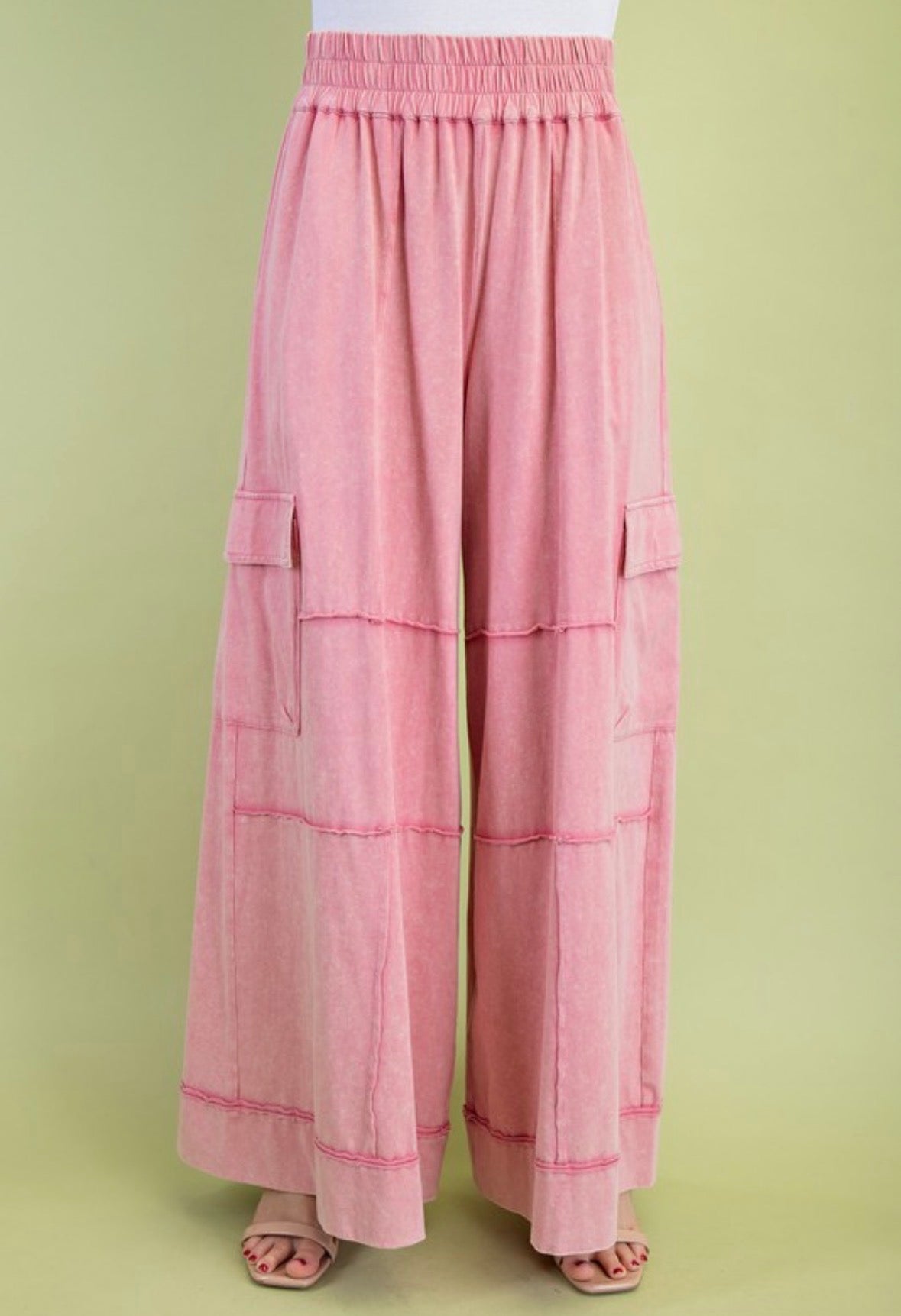 Dusty Rose Wide Leg Pants