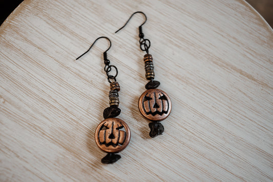 Pumpkin Head Earrings