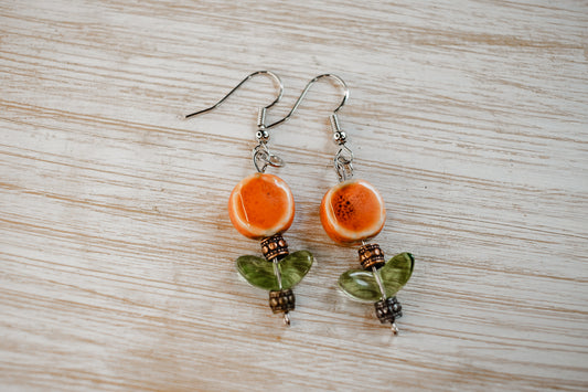 Fall Pumpkin Earrings